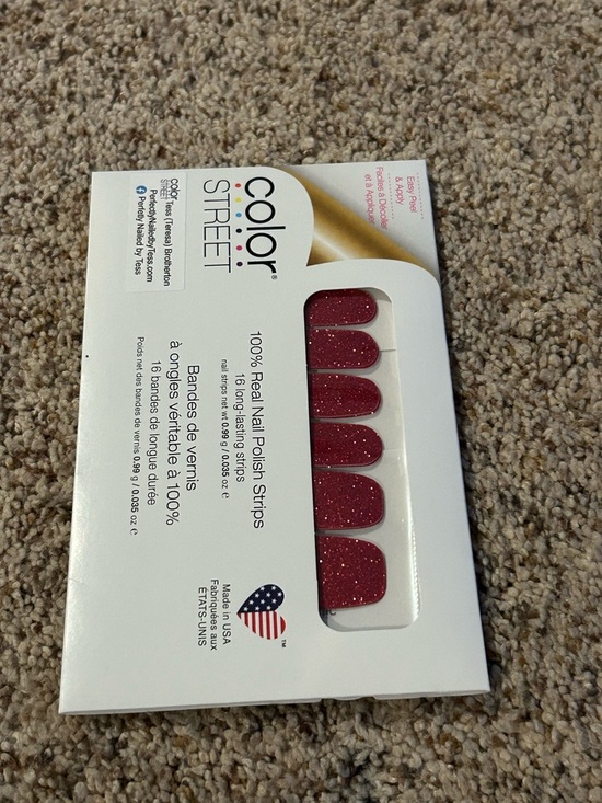 Color Street Other - Color Street Red Glitter Nail Polish Strips